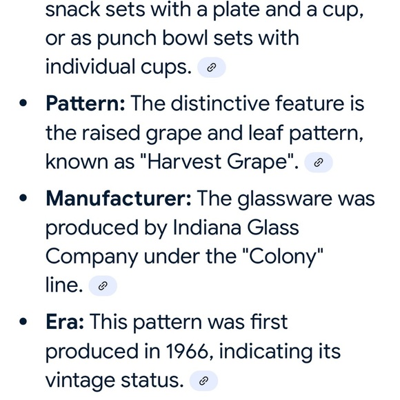 Vintage milk glass cups 5 Harvest Grape - Picture 8 of 8